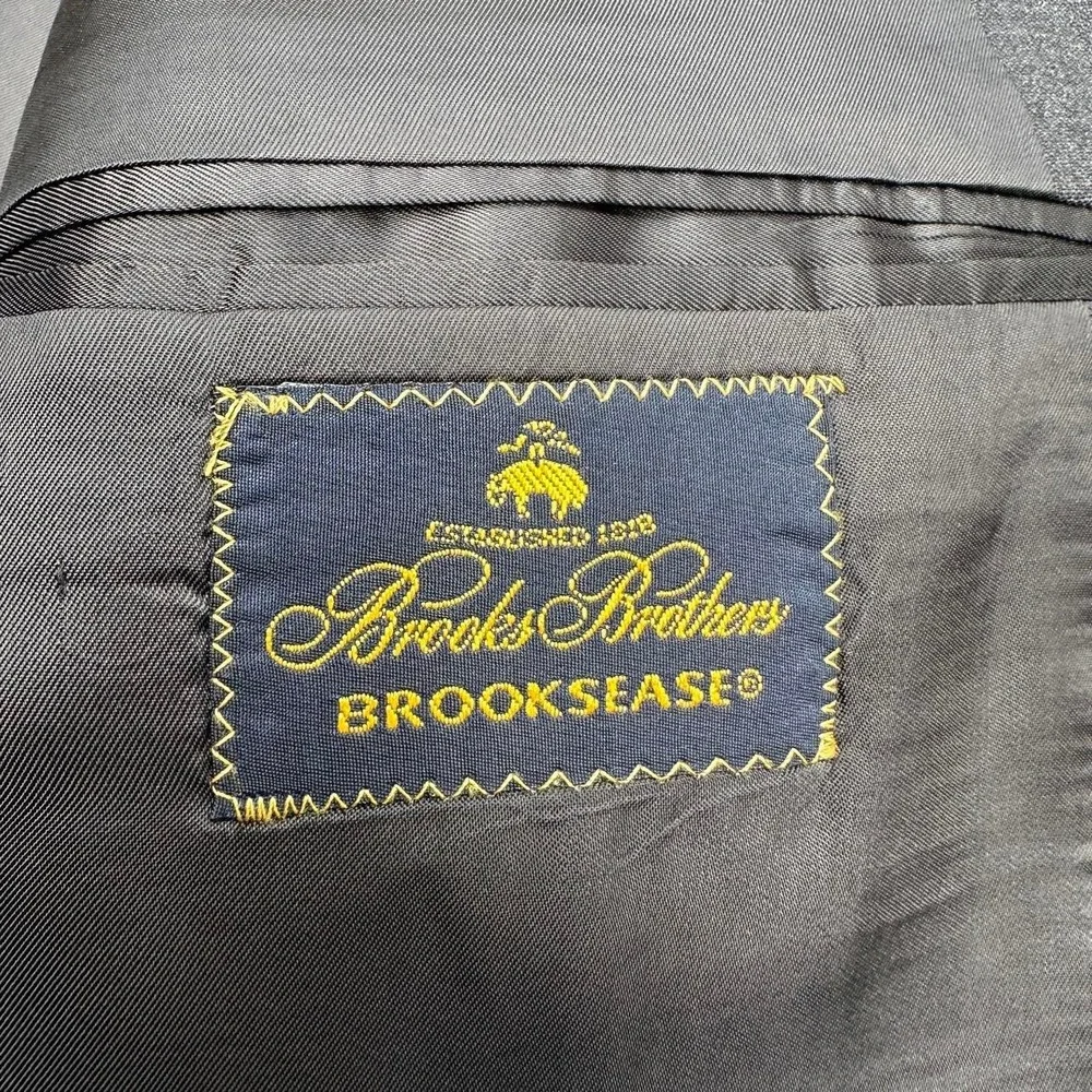 Brooks Brothers Brooksease Classic Gray Wool Suit Jacket Size 42R